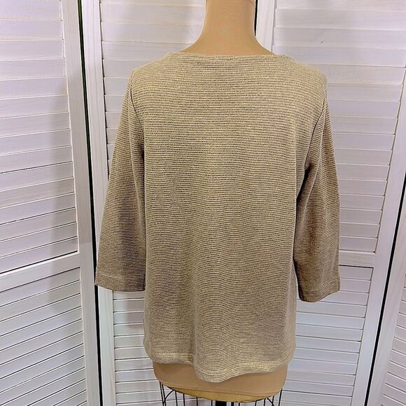 Talbots Tunic Size Medium Embellished Beige NWOT - Picture 7 of 13